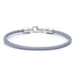 Metal Factory Stainless Steel Cable Rope Sterling Silver Bangle