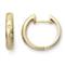 Metal Factory 14K Gold Scattered Bezel Diamond Hoop Earrings