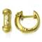 Metal Factory 14K Yellow Gold Scattered Diamond Huggie Earrings