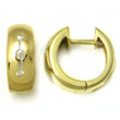 Metal Factory 14K Yellow Gold Diamond Hoop Earrings