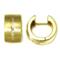 Metal Factory 14K Yellow Gold Baguette Diamond Hoop Earrings
