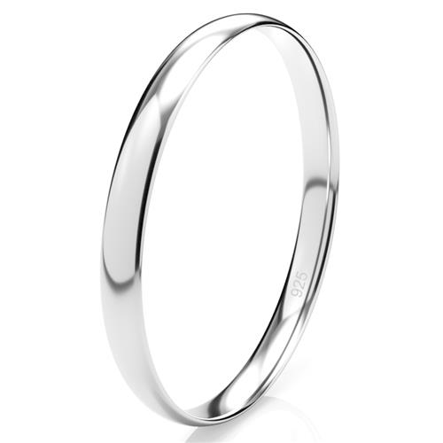 Metal Factory Sterling Silver 2MM High Polish Plain Dome Tarnish Resistant Comfort Fit Wedding Band Ring