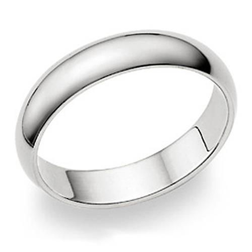 Metal Factory Sterling Silver 5MM High Polish Plain Dome Tarnish Resistant Comfort Fit Wedding Band Ring