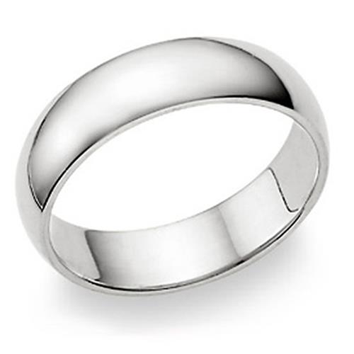 Metal Factory Sterling Silver 6MM High Polish Plain Dome Tarnish Resistant Comfort Fit Wedding Band Ring