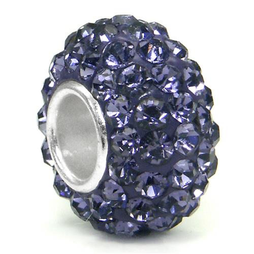 Metal Factory Swaroski Alexandrite Lavender Crystal Ball Bead Sterling Silver Charm Fits Pandora Chamilia Biagi Trollbeads European Bracelet