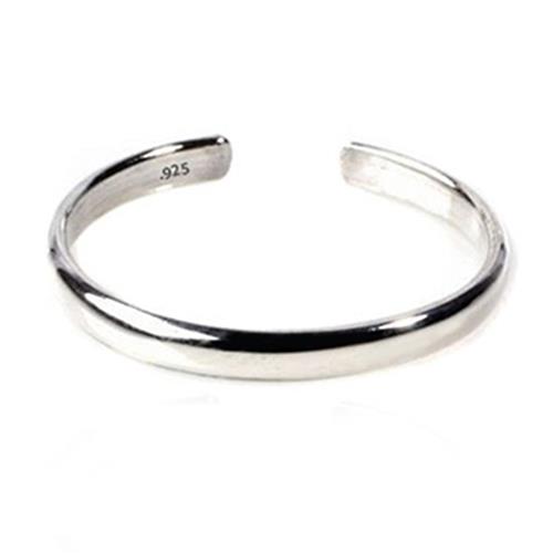 Metal Factory Sterling Silver Toe Ring Plain 925 Solid Band, One Size Fits All Flexible