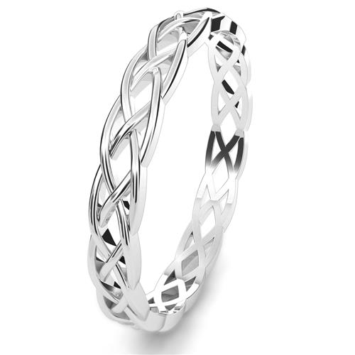 Metal Factory 925 Sterling Silver Celtic Knot Eternity Band Ring