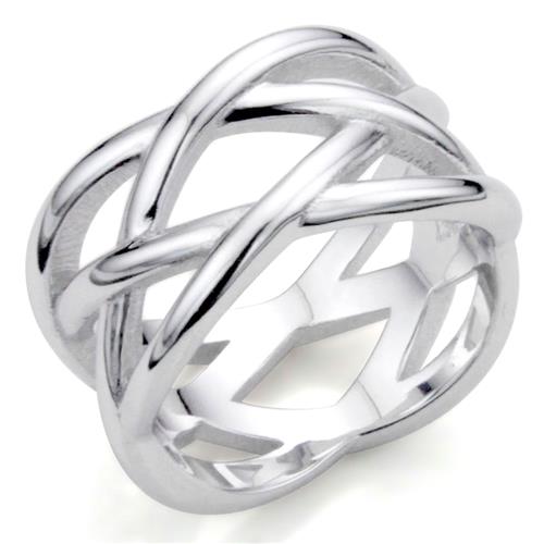 Metal Factory 925 Sterling Silver "X" Criss Cross Eternity Ring